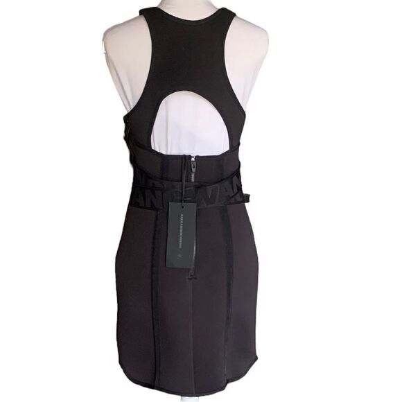 Alexander Wang H&M Black Neoprene Scuba Dress Sz 6 - Picture 2 of 13